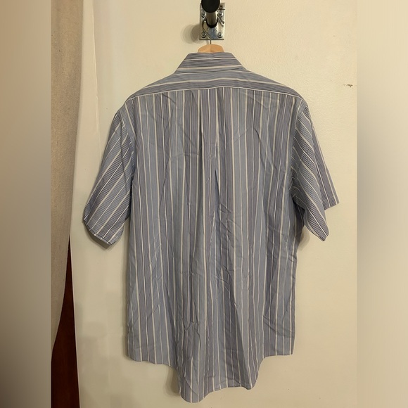 Brooks Brothers short-sleeve button-down shirt, white/blue, slim fit - Picture 2 of 3